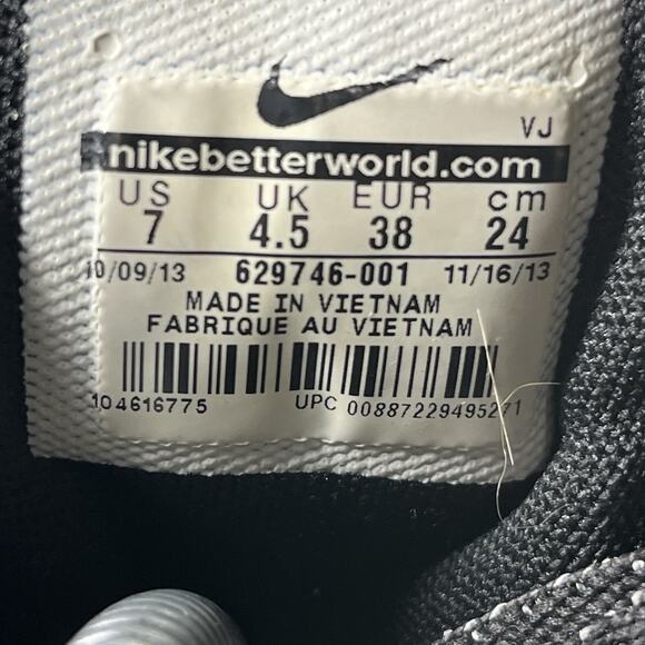 Nike Womens Force Dunk Sky Hi 629746-001 Hidden Wedge Black Sneakers Size 7 - Picture 5 of 9